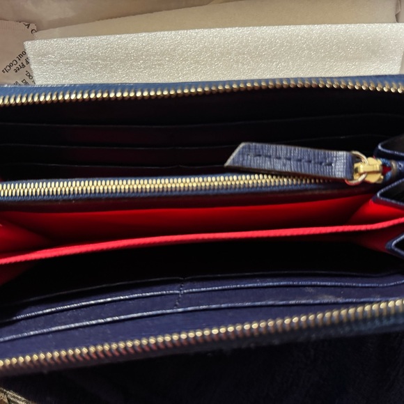 Dooney & Bourke Navy Zip Wallet - Picture 3 of 4